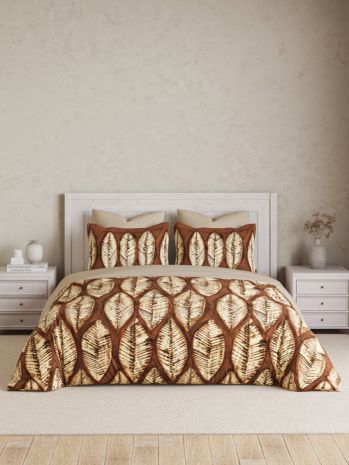 Decor Veloura Rust Galaxy Double Bed Sheet Set