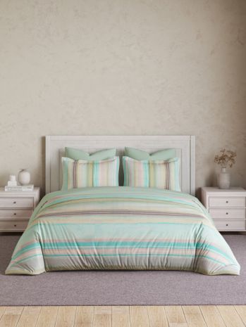 Decor Linea Soft Green Galaxy Double Bed Sheet Set