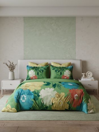 Decor Vivid Florals Forest Shade Orion Double Bed Sheet Set