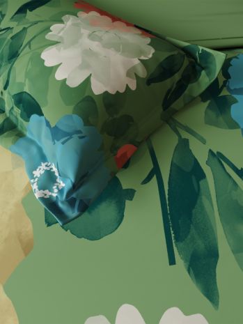 Decor Vivid Florals Forest Shade Orion Double Bed Sheet Set