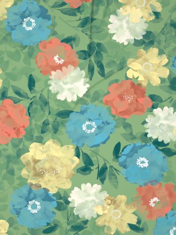 Decor Vivid Florals Forest Shade Orion Double Bed Sheet Set
