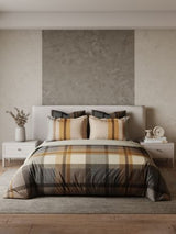 Decor Checkmate Apple Cinnamon Orion Double Bed Sheet Set