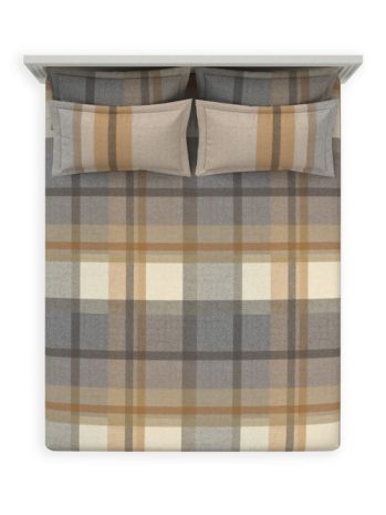 Decor Checkmate Apple Cinnamon Orion Double Bed Sheet Set