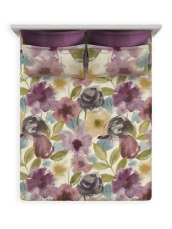 Decor Arena Plum Wine Orion Double Bed Sheet Set
