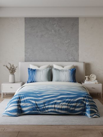 Decor Waves Palace Blue Orion Double Bed Sheet Set