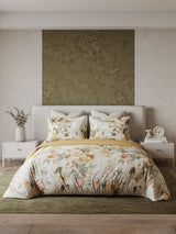 Decor Prim Rose Apricot Tan Orion Double Bed Sheet Set