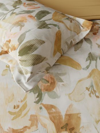 Decor Prim Rose Apricot Tan Orion Double Bed Sheet Set