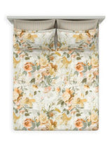 Decor Prim Rose Apricot Tan Orion Double Bed Sheet Set