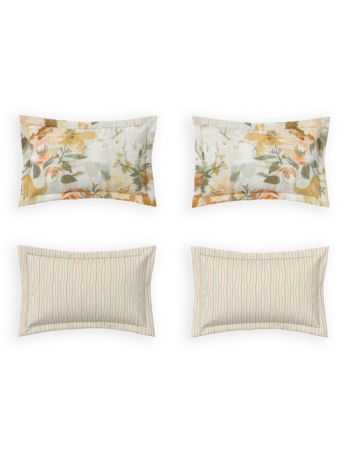 Decor Prim Rose Apricot Tan Orion Double Bed Sheet Set