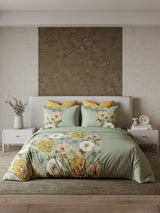 Decor Floral Valley Fog Green Orion Double Bed Sheet Set