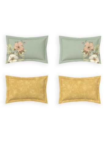 Decor Floral Valley Fog Green Orion Double Bed Sheet Set