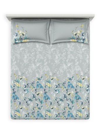 Decor Heaven Blooms Cloud Blue Maxima Double Bed Sheet Set