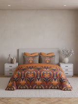 Decor Ethnic Grace Sun Orange Maxima Double Bed Sheet Set
