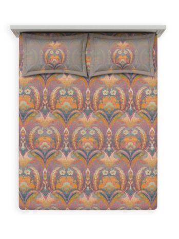 Decor Ethnic Grace Sun Orange Maxima Double Bed Sheet Set