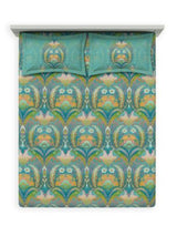 Decor Ethnic Grace Teal Maxima Double Bed Sheet Set