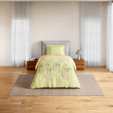 Spaces Essentials 100% Cotton Single Quilt, 144 TC, Floral, Light Green