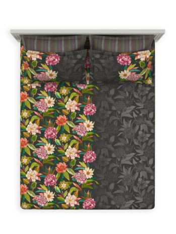 Decor Florenza Dark Grey Premier Double Bed Sheet Set