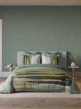 Decor Brushline Teal Green Double Bed Sheet Set