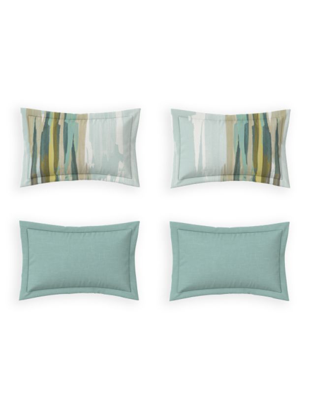 Decor Brushline Teal Green Double Bed Sheet Set