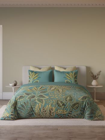 Decor Leaflane Aqua Premier Double Bed Sheet Set