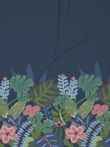 Decor Midnight Bloom Indigo Platinum Double Bed Sheet Set
