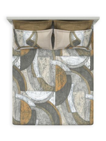 Decor Stony Terrain Dark Silver Platinum Double Bed Sheet Set