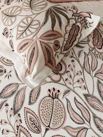 Decor Sylva Silver Pink Primary Double Bed Sheet Set