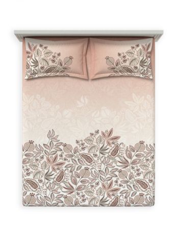 Decor Sylva Silver Pink Primary Double Bed Sheet Set
