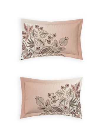 Decor Sylva Silver Pink Primary Double Bed Sheet Set