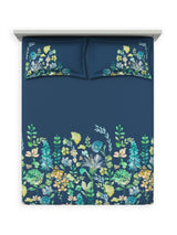 Decor Camellia Galaxy Blue Double Bed Sheet Set