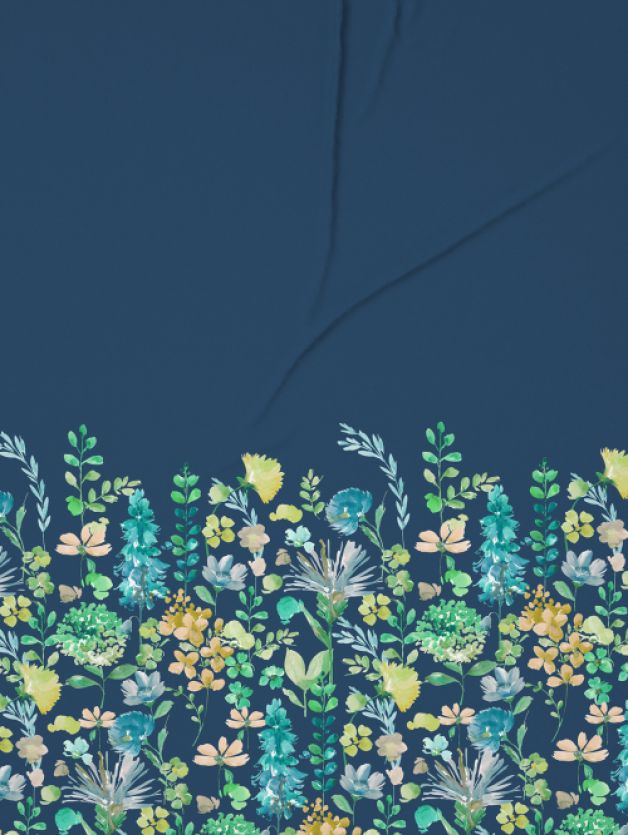 Decor Camellia Galaxy Blue Double Bed Sheet Set