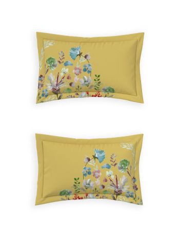 Decor Camellia Misted Yellow Primary Double Bed Sheet Set