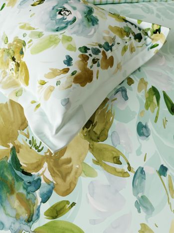 Decor Florae Aqua Glass Primary Double Bed Sheet Set