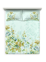 Decor Florae Aqua Glass Primary Double Bed Sheet Set