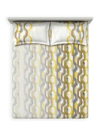 Decor Novae Ceylon Yellow Primary Double Bed Sheet Set