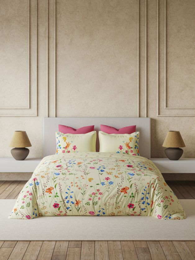 Decor Bloomie Sweet Cream Double Bed Sheet Set