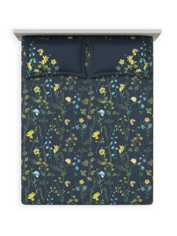 Decor Bloomie Navy Primary Double Bed Sheet Set