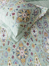 Decor Ethnic Edit Mint Green Primary Double Bed Sheet Set