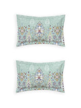 Decor Ethnic Edit Mint Green Primary Double Bed Sheet Set