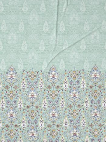 Decor Ethnic Edit Mint Green Primary Double Bed Sheet Set