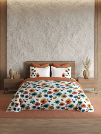 Decor Garden Spot Burnt Ochre Radiance Double Bed Sheet Set