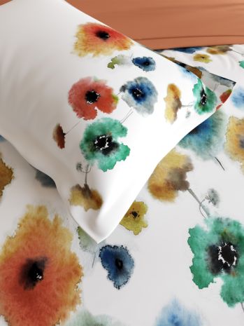 Decor Garden Spot Burnt Ochre Radiance Double Bed Sheet Set