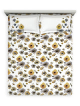 Decor Garden Spot Mustard Gold Double Bed Sheet Set
