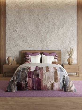 Decor Skyline Mauve Mist Radiance Double Bed Sheet Set