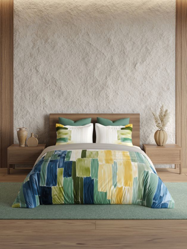 Decor Skyline Teal Blue Radiance Double Bed Sheet Set
