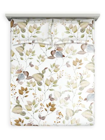 Decor Spring Field Olive Radiance Double Bed Sheet Set