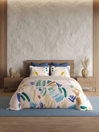 Decor Canvas Play Pastel Turquoise Radiance Double Bed Sheet Set
