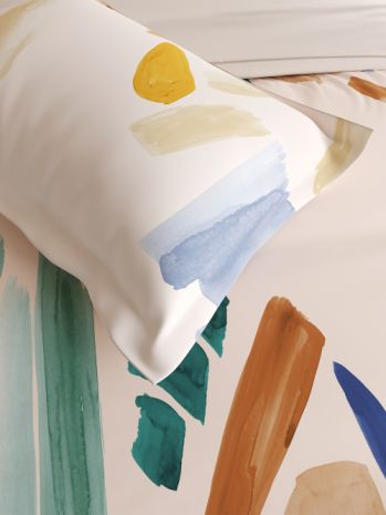 Decor Canvas Play Pastel Turquoise Radiance Double Bed Sheet Set