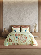 Decor Canvas Play Salmon Rose Radiance Double Bed Sheet Set
