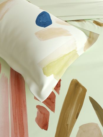 Decor Canvas Play Salmon Rose Radiance Double Bed Sheet Set